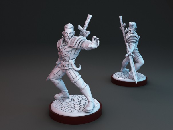 Geralt from "The witcher contract" miniature