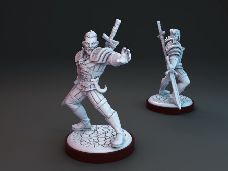Miniatura de Geralt de "El contrato del hechicero"