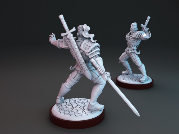 Geralt from "The witcher contract" miniature