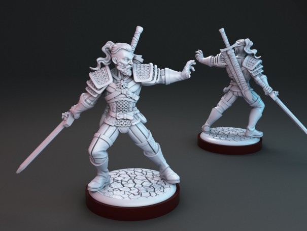 Geralt from "The witcher contract" miniature