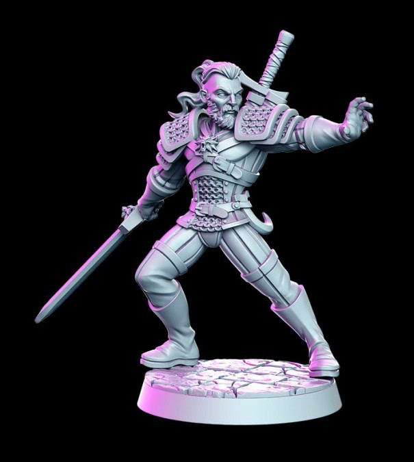 Geralt from "The witcher contract" miniature