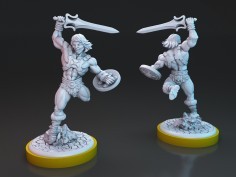 Barbarian Champion and Skull Lord – Miniature Pack Inspired by He-Man and Skeletor 2