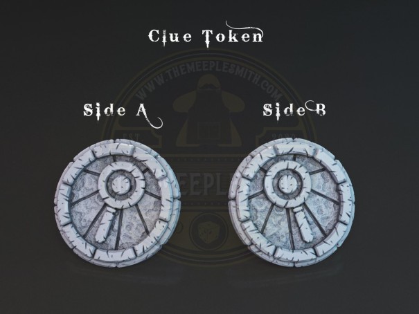 Clue double sided Tokens for Mansions of Madness (Pack of 5 units)