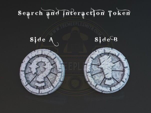 Search and Interaction double sided Tokens for Mansions of Madness (Pack of 5 units)