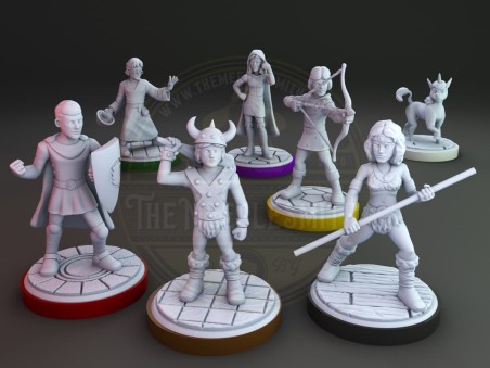 Miniatura de dibujo animado de Dungeons and Dragons