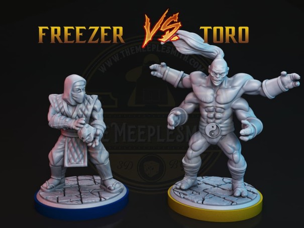 Freezer VS Toro fighting miniatures