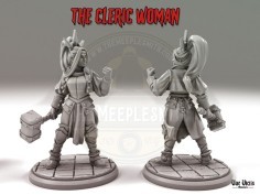 Miniatura de mujer clérigo guerrera