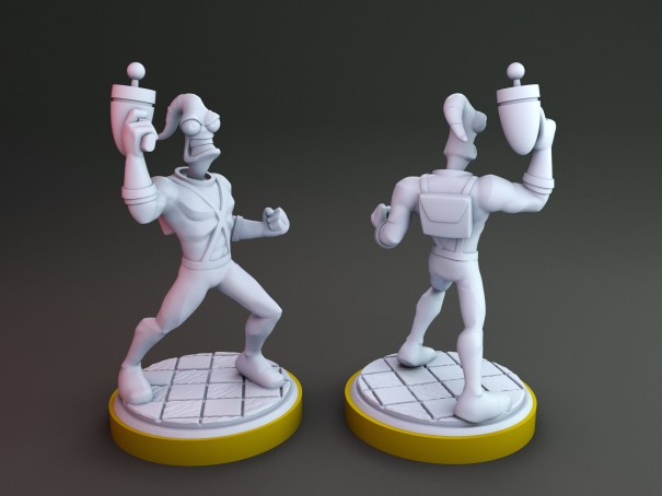 Héroes Clásicos - Miniaturas de Sonix, Worm y Megaboy
