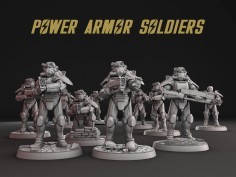 Fallout Power armor soldiers series / Brotherhood of Steel miniatures