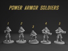 Fallout Power armor soldiers series / Brotherhood of Steel miniatures 2