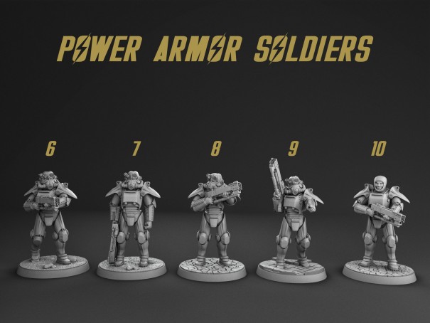 Fallout Power armor soldiers series / Brotherhood of Steel miniatures