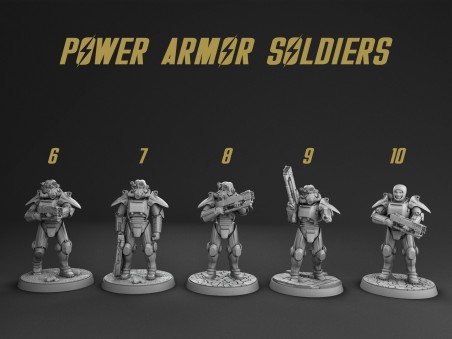Fallout Power armor soldiers series / Brotherhood of Steel miniatures