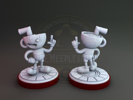 Cuphead and Mugman miniatures