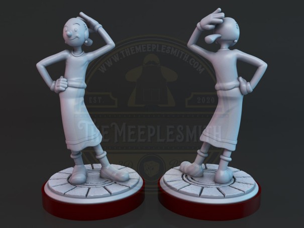 Spinach Sailor miniatures