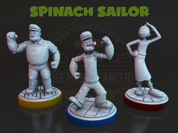 Spinach Sailor miniatures