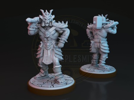 Milana VS Gengis fighting miniatures