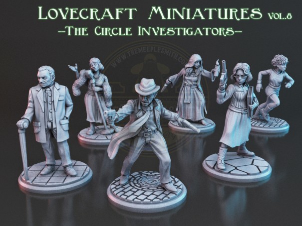 Lovecraft Miniatures Pack Vol.8 "The Circle Investigators"