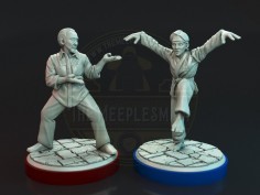 Miniaturas de Miyagi y Daniel