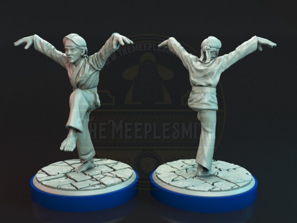 Miniaturas de Miyagi y Daniel