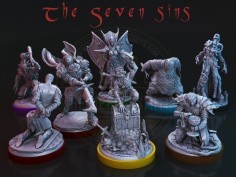 Miniaturas de los siete pecados capitales