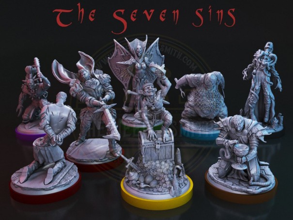 The seven deadly sins miniatures