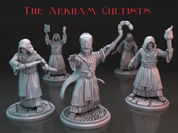 Arkham Cultist miniatures