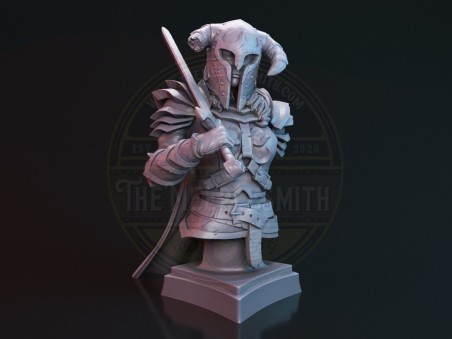 Female Dark Knight bust miniature