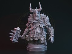 Miniatura en busto de Bjalmir, el guerrero vikingo
