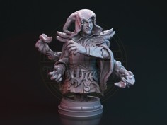 Miniatura de busto de Warlock Llamador Oscuro