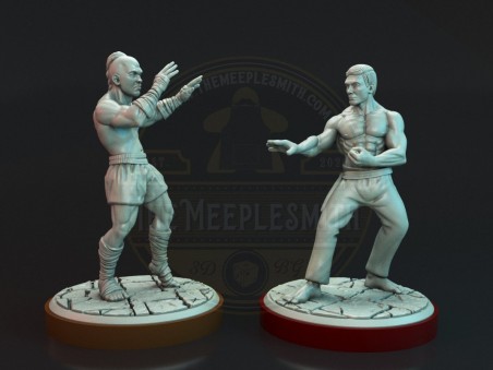 Kickboxer Tong-Po and Van Damme  miniatures