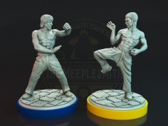 Duelo del Dragón – Miniaturas Inspiradas en Bruce Lee y Chuck Norris