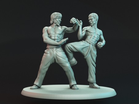 Way of the Dragon Bruce Lee and Chuck Norris diorama