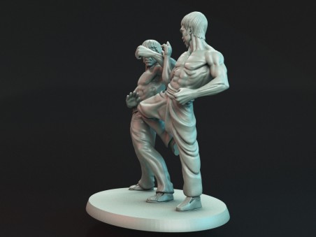 Duelo del Dragón – Diorama Inspirado en Bruce Lee y Chuck Norris (Way of the Dragon)