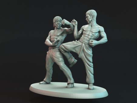 Way of the Dragon Bruce Lee and Chuck Norris diorama