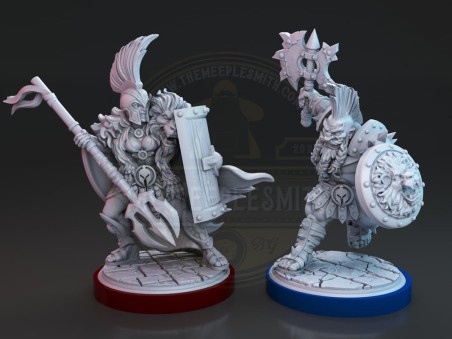 Miniaturas de los Gladiadores Aris y Arratos