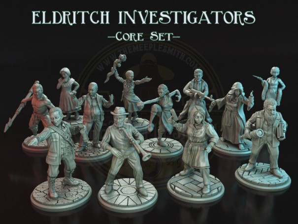 Eldritch Horror core set miniatures (Pack of 12 minis)
