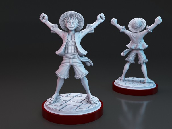 Luffy and Nami  miniatures