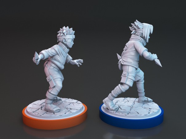 Naruto and Sasuke miniatures