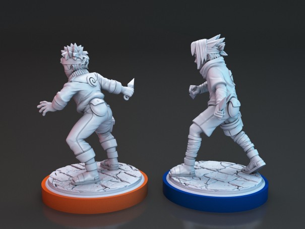 Maruto and Nasuke miniatures for tabletop, boardgames, dioramas, paint and display...