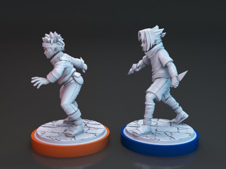 Naruto and Sasuke miniatures
