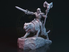 Señor de la Calavera sobre Pantera de Guerra – Miniatura inspirada en Skeletor y Panthor