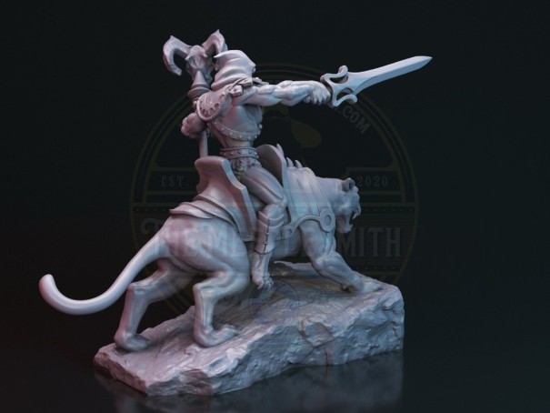 Skull Lord on War Panther – Miniature Inspired by Skeletor and Panthor
