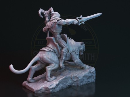Skull Lord on War Panther – Miniature Inspired by Skeletor and Panthor
