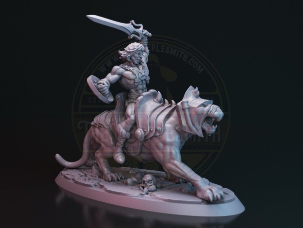 He-Guy on Tiger miniature