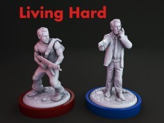 Miniaturas de John McClane y Hans Gruber