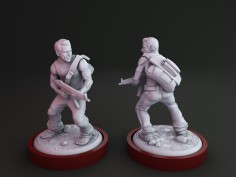 Miniaturas de John McClane y Hans Gruber 2