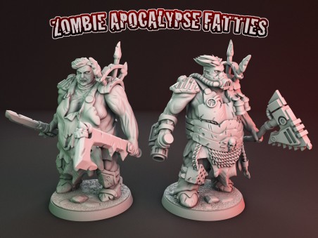 Miniaturas de Zombis Gordinflones del Apocalipsis (Pack de 2 miniaturas)