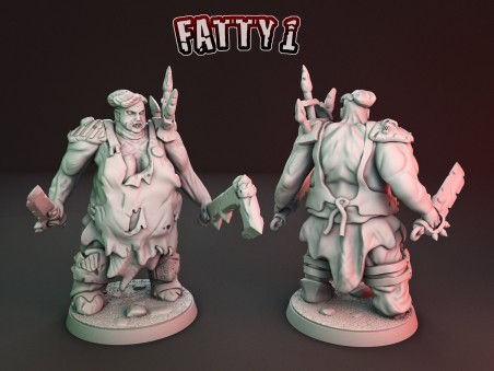 Miniaturas de Zombis Gordinflones del Apocalipsis (Pack de 2 miniaturas)