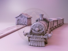 Entrena con su locomotora, vagones y estación para Everdell New Leaf (Accesorios no oficiales) 2