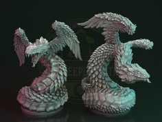 Miniaturas de serpientes plumíferas